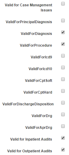 2. Edit Reason Validity Options